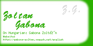 zoltan gabona business card
